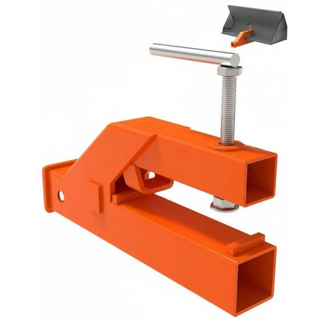Garvee Récepteur d’Attelage 5 cm à Fixation par Serrage, Adaptateur pour Godet de Tracteur, Compatible avec Tracteurs et Chargeuses Compactes
