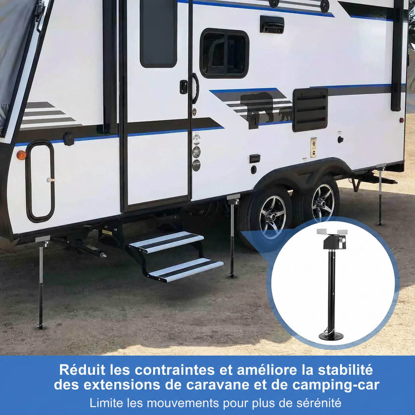 Vérins stabilisateurs en acier robuste pour camping-car
