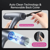 Garvee Sèche-Cheveux Professionnel 1500 W avec Moteur Sans Balais, Double Ionisation, 12 Réglages, Pliable, Ultra-Silencieux et Embout Magnétique, pour Maison, Salon et Voyage