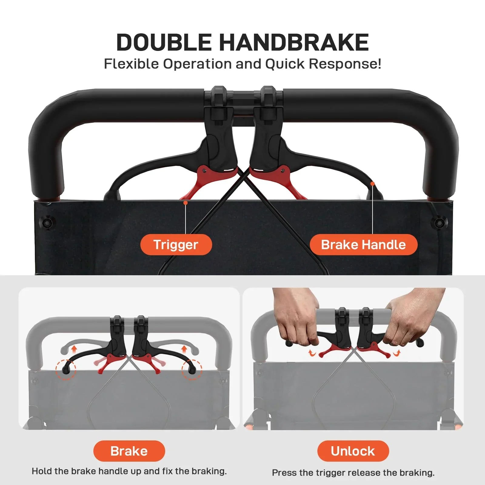 Garvee Fauteuil Roulant de Transfert Pliant et Léger en Aluminium, Freins Verrouillables, Accoudoirs Amovibles et Repose-Pieds Escamotables, Capacité de Charge jusqu'à 100 kg, pour Intérieur et Extérieur