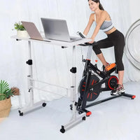 Garvee Bureau Mobile Réglable en Hauteur, Table à Roulettes 81,3×40,6 cm Blanc, Support 90,7kg, pour Bureau et Chambre