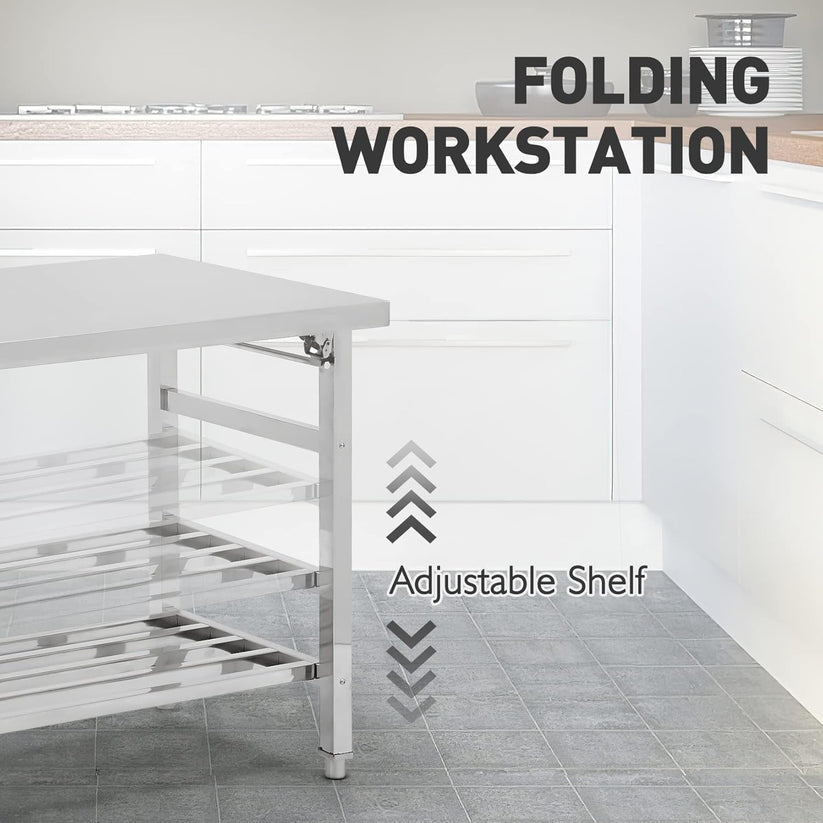 Table de travail pliable rangement compact