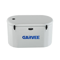Garvee Bain de Glace 939 L pour Sportifs, Baignoire Ovale Portable en PVC et Fibre de Verre avec Couvercle Isolé, Idéal pour la Récupération Sportive