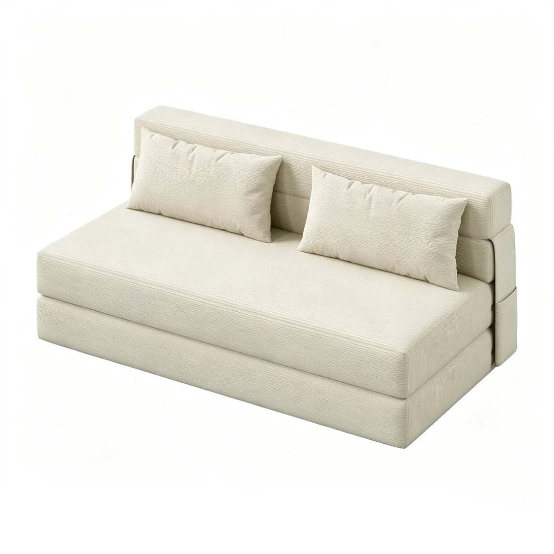Garvee canapé-lit pliable multifonction 4-en-1 avec mousse à mémoire de forme, tissu en lin, ergonomique et compact pour salon et chambre d'amis, beige