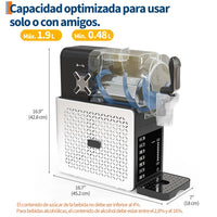 Garvee machine à granita ABS FS-201, norme européenne, matériau robuste, refroidissement efficace, compacte, idéale pour les fêtes et événements