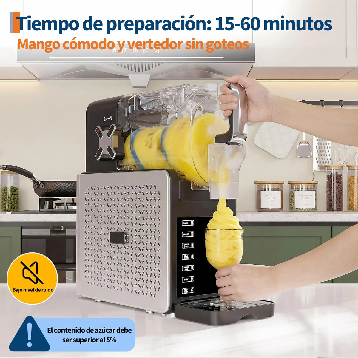 Garvee machine à granita ABS FS-201, norme européenne, matériau robuste, refroidissement efficace, compacte, idéale pour les fêtes et événements