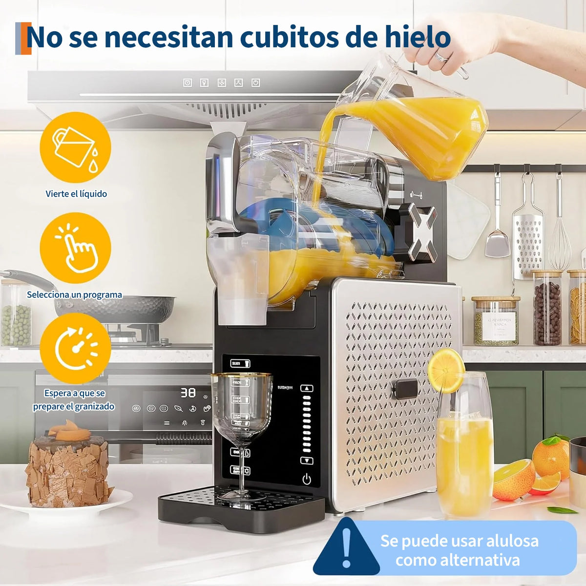 Garvee machine à granita ABS FS-201, norme européenne, matériau robuste, refroidissement efficace, compacte, idéale pour les fêtes et événements
