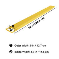 Garvee Extensions de Fourche 11,4cm pour Chariot Élévateur, Acier Robust, 183cm Longueur, Jaune Haute Visibilité, Usage Industriel