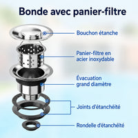 Garvee Évier Professionnel sur Pied en Inox 99 x 51 x 94 cm avec Robinet Extractible et Étagère, pour Cuisine Commerciale et Extérieur, Argenté