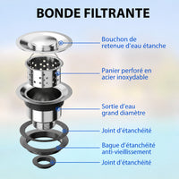 Garvee Plonge Professionnelle en Acier Inoxydable 304, L. 76 × P. 41 × H. 102 cm, avec Robinet Col de Cygne Eau Chaude et Froide, pour Cuisine Professionnelle et Restauration, Argenté