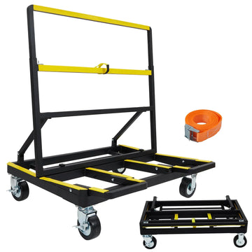 Garvee Chariot Porte-Panneaux Pliant, Charge Maximale de 1 000 kg, Plateau de Chargement Extensible, Structure en Acier, pour Plaques de Plâtre, Contreplaqué, Verre et Carrelage