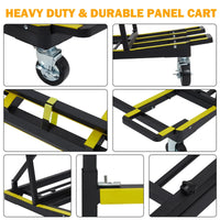 Garvee Chariot Porte-Panneaux Pliant, Charge Maximale de 1 000 kg, Plateau de Chargement Extensible, Structure en Acier, pour Plaques de Plâtre, Contreplaqué, Verre et Carrelage