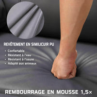 Garvee Fauteuil Releveur Électrique avec Massage et Chauffage, Inclinable et Réglable, Revêtement en Similicuir, pour Seniors et Personnes à Mobilité Réduite, 95 × 95 × 104 cm, Gris