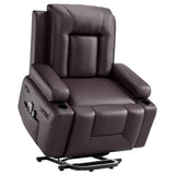 Garvee Fauteuil Releveur Électrique avec Massage et Chauffage, Inclinable et Réglable, Revêtement en Similicuir, pour Seniors et Personnes à Mobilité Réduite, 95 × 95 × 104 cm, Marron - Marron