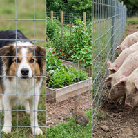 Garvee Grillage Agricole Galvanisé Renforcé 1,2 x 100 m, Clôture pour Chèvres, Porcs et Cerfs, Maille Zinguée pour Protection du Bétail