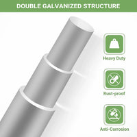 Garvee Grillage Agricole Galvanisé Renforcé 1,2 x 100 m, Clôture pour Chèvres, Porcs et Cerfs, Maille Zinguée pour Protection du Bétail