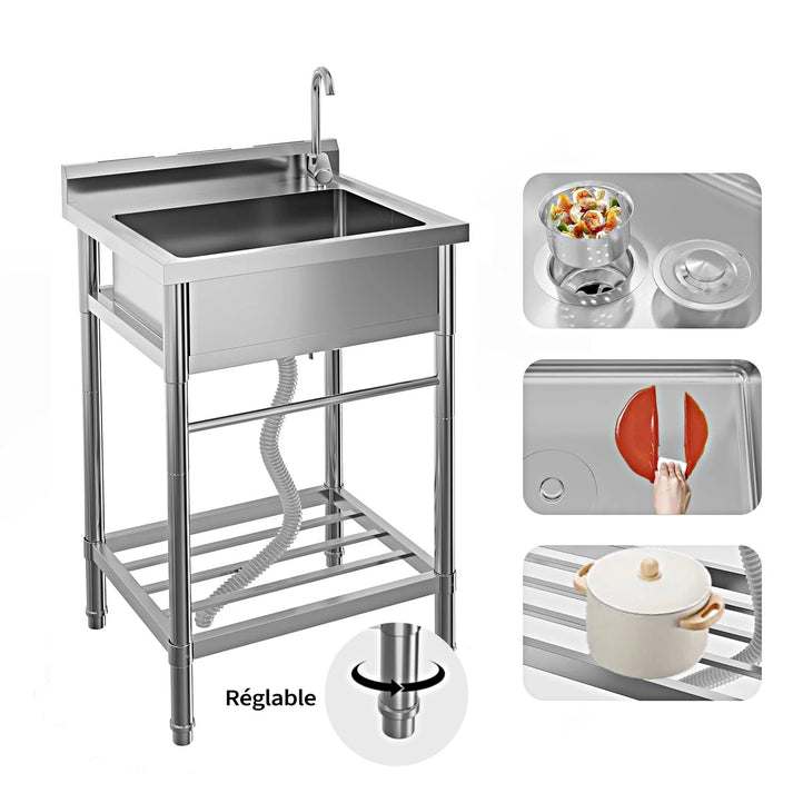 Évier utilitaire polyvalent pour buanderie garage atelier et cuisine