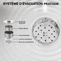 Garvee Évier sur Pieds 1 Bac en Inox 304, L. 119 × P. 51 × H. 94 cm, avec Robinet Pivotant et Pieds Réglables, pour Cuisine, Buanderie et Usage Professionnel