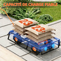 Garvee Chariot de Jardin en Acier Robuste, Capacité de Charge de 227 kg, Côtés Amovibles, Pneus de 25 cm, pour Cour, Pelouse et Jardin