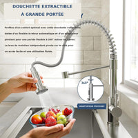 Garvee Évier Encastrable en Acier Inoxydable, 76 × 46 cm, Cuve Simple de 23 cm de Profondeur, avec Kit d’Accessoires, pour Cuisine, Bar et Atelier