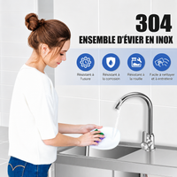 Garvee évier utilitaire autoportant en acier inoxydable 120 × 45 × 82 cm, bac profond et cadre robuste