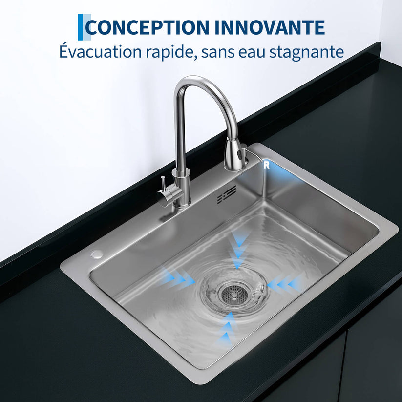 Robinet professionnel avec douchette extractible à deux modes
