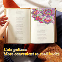 Coffret de 8 marque-pages Garvee pour peinture diamant, motif mandala, acrylique et cuir PU, pratique et élégant, cadeau DIY pour les amoureux des livres