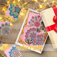 Coffret de 8 marque-pages Garvee pour peinture diamant, motif mandala, acrylique et cuir PU, pratique et élégant, cadeau DIY pour les amoureux des livres