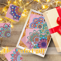 Coffret de 8 marque-pages Garvee pour peinture diamant, motif mandala, acrylique et cuir PU, pratique et élégant, cadeau DIY pour les amoureux des livres