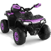 Garvee Quad Électrique 12 V pour Enfants de 3 à 6 Ans, 2 Moteurs Puissants, Télécommande Parentale, Éclairage LED, 4 Roues Robustes, 95 × 56 × 55 cm, pour Extérieur, Violet