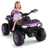 Garvee Quad Électrique 12 V pour Enfants de 3 à 6 Ans, 2 Moteurs Puissants, Télécommande Parentale, Éclairage LED, 4 Roues Robustes, 95 × 56 × 55 cm, pour Extérieur, Violet - Violet