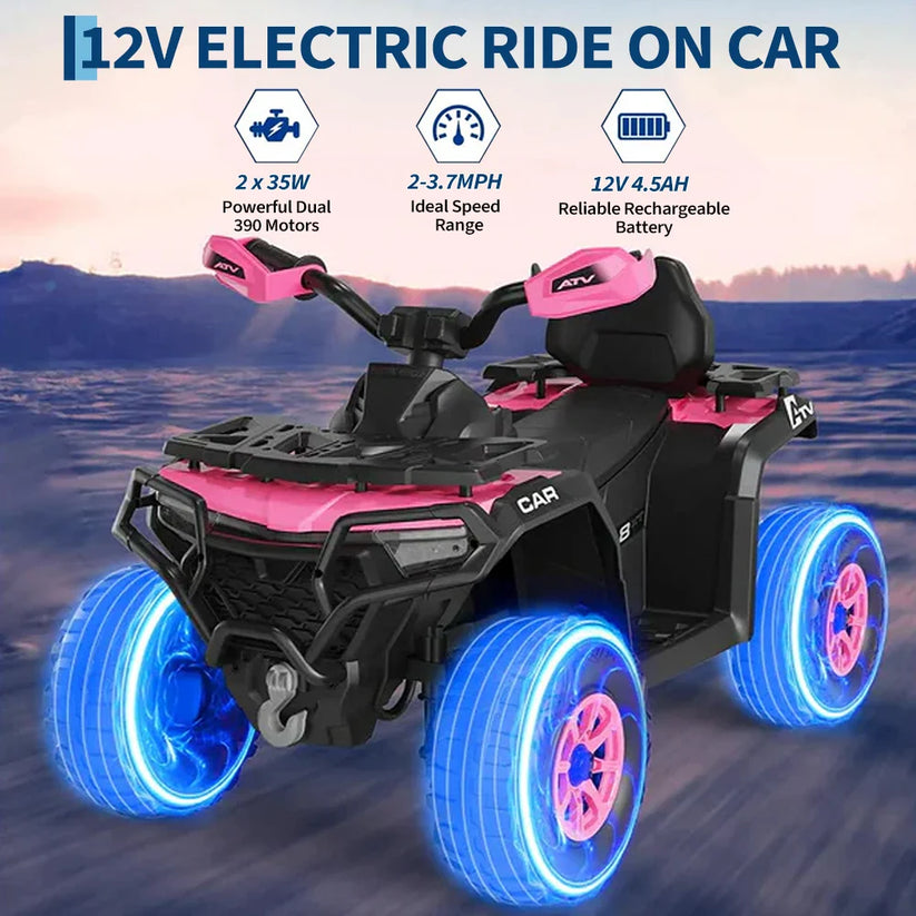 Quad enfant pneus antidérapants amortisseurs tout terrain