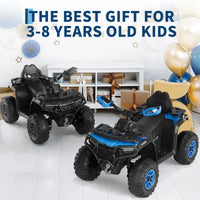 Garvee Quad Électrique 12 V pour Enfants de 3 à 6 Ans, 2 Moteurs Puissants, Télécommande Parentale, Éclairage LED, 4 Roues Robustes, 95 × 56 × 55 cm, pour Extérieur, Noir