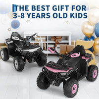 Garvee Quad Électrique 12 V pour Enfants de 3 à 6 Ans, 2 Moteurs Puissants, Télécommande Parentale, Éclairage LED, 4 Roues Robustes, 95 × 56 × 55 cm, pour Extérieur, Argenté