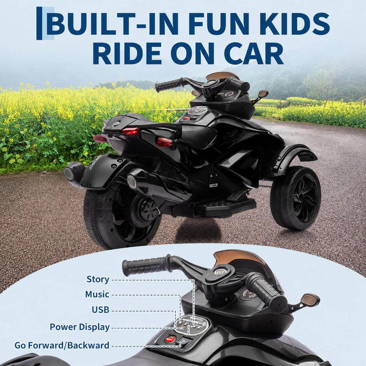 Tricycle électrique dimensions 102×55×56cm roues antidérapantes cadeau anniversaire Noël
