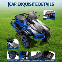 Garvee Tricycle Électrique pour Enfants 12 V, 3 Roues, Démarrage Doux, Éclairage LED et Musique, Plastique Résistant, pour Enfants de 3 à 8 Ans, Bleu