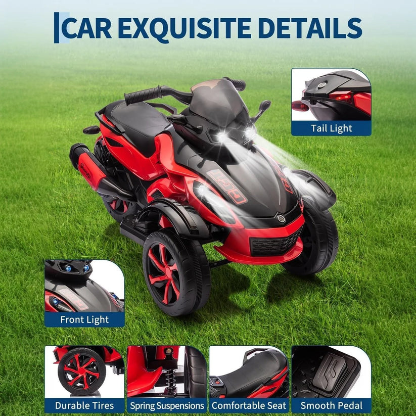 Tricycle enfant double moteur 45W batterie 12V 4,5Ah tout‑terrain