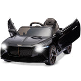 Garvee Voiture électrique 12 V Bentley Bacalar pour enfant, télécommande parentale, portes papillon, LED, suspension, 3 vitesses, batterie rechargeable, 3-6 ans, noir - Noir