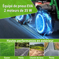 Garvee Tracteur Électrique pour Enfant 12 V, 2 Moteurs de 35 W, Remorque Amovible, 6 Roues en Caoutchouc, Télécommande, 3 Vitesses, Phares LED, 3 à 8 Ans, Vert