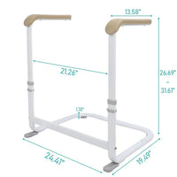 Aide à la verticalisation Garvee, réglable en hauteur (136 kg), en acier marron, pour des transferts sécuritaires du lit et du canapé.