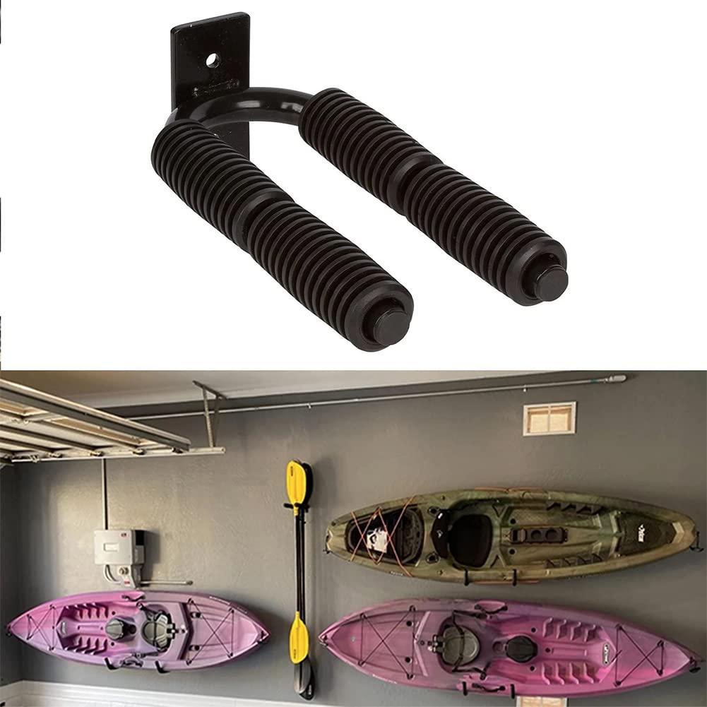 Support mural en aluminium pour pagaie de kayak Garvee Sport, compatible avec canoë, SUP et autres embarcations. Installation facile et stable dans un garage. Gain de place.