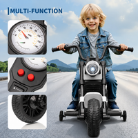 Garvee Kindermotorrad Électrique 6V Pour Enfants Avec LED, Musique, Stützräder Amovibles, Vitesse Sécurisée 3 Km/h, Robuste, Pour 18-36 Mois