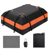 Garvee sacoche de toit voiture 595 L, étanche, 8 sangles renforcées, 132 × 100 × 45 cm, noire, pour voyage