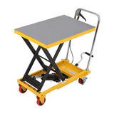 Garvee chariot élévateur hydraulique, capacité de 150 kg, avec pompe hydraulique haute qualité, pour atelier et entrepôt, hauteur de levage de 72 cm, jaune - Jaune