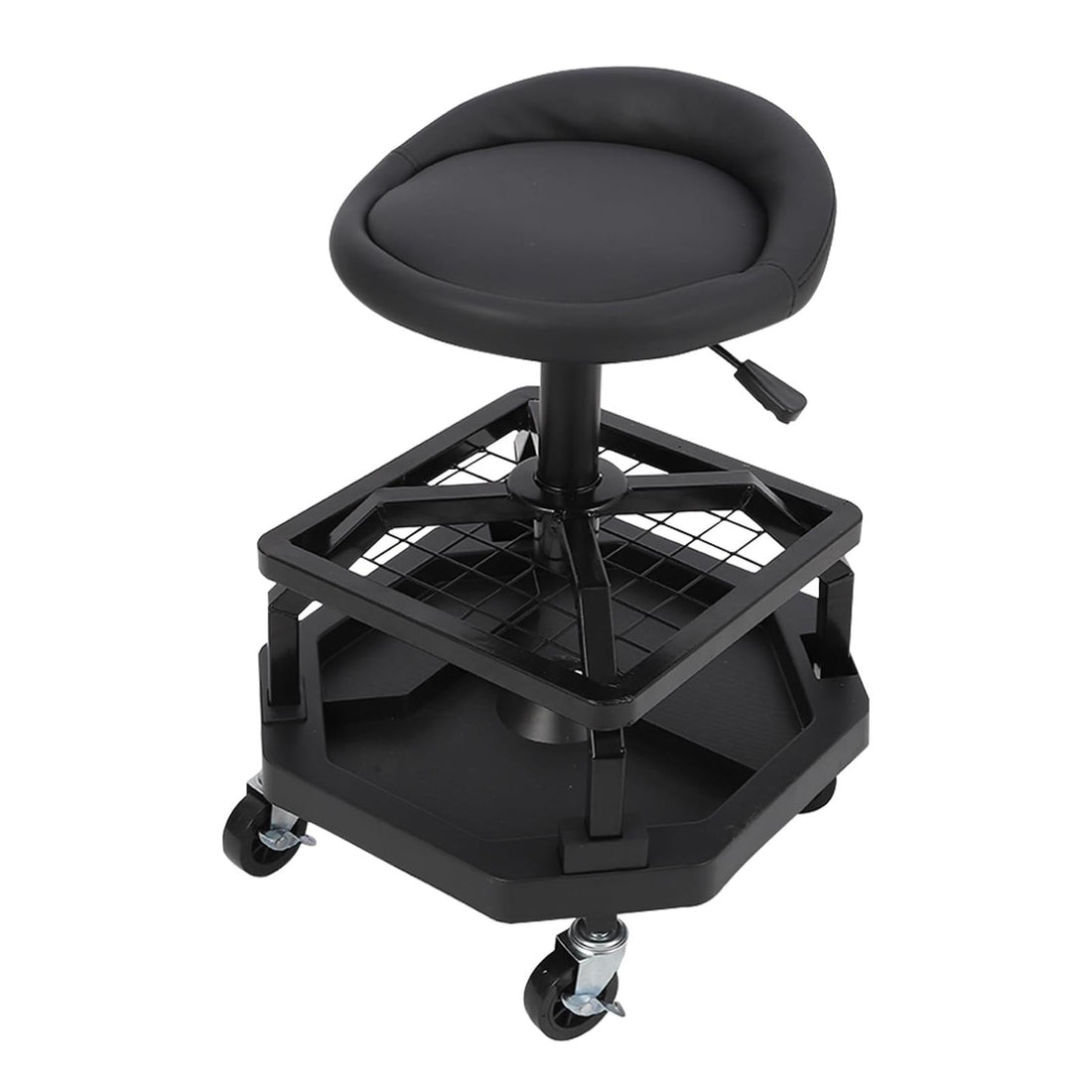 Tabouret roulant d'atelier Garvee pour garage, capacité de charge de 150 kg, confortable, rembourré, avec roulettes, durable, pour mécaniciens et bricoleurs