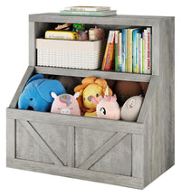Étagère à livres et rangement pour jouets Garvee pour enfants, 2 niveaux, en bois, robuste, sans danger pour les enfants, idéale pour les salles de jeux et les jardins d'enfants, 79 x 41 x 81 cm