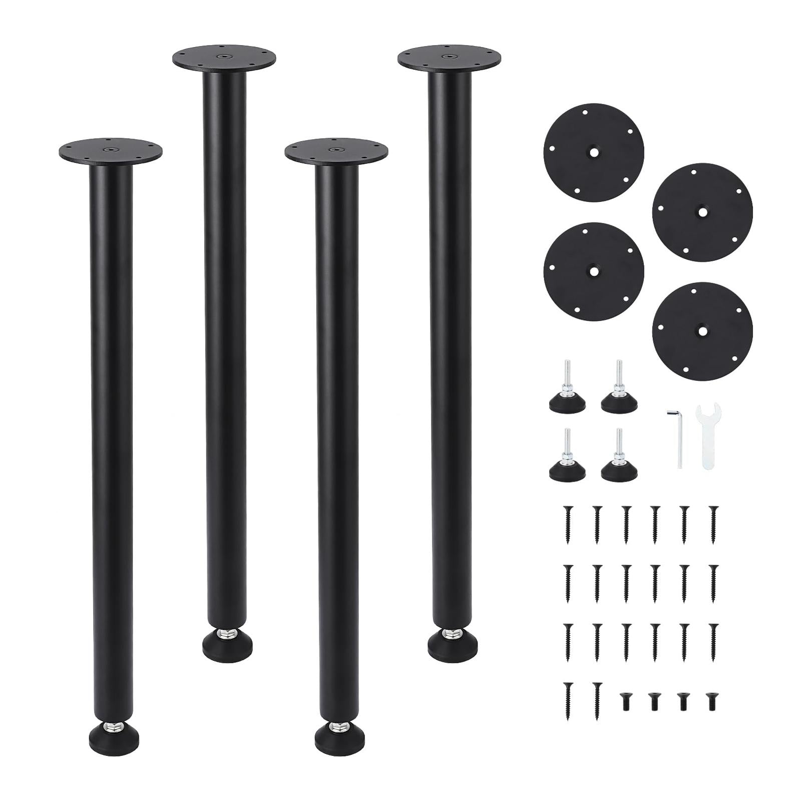 Pieds de table Garvee 71 cm (28 pouces) – Hauteur réglable, en métal, idéaux pour le bureau, la salle à manger et le mobilier moderne.