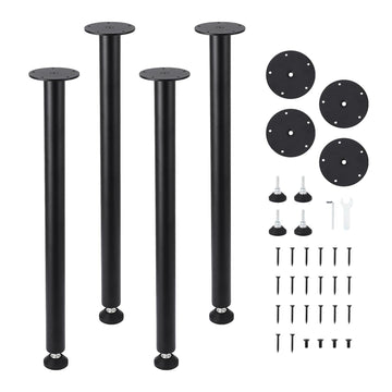 Pieds de table Garvee 71 cm (28 pouces) – Hauteur réglable, en métal, idéaux pour le bureau, la salle à manger et le mobilier moderne.