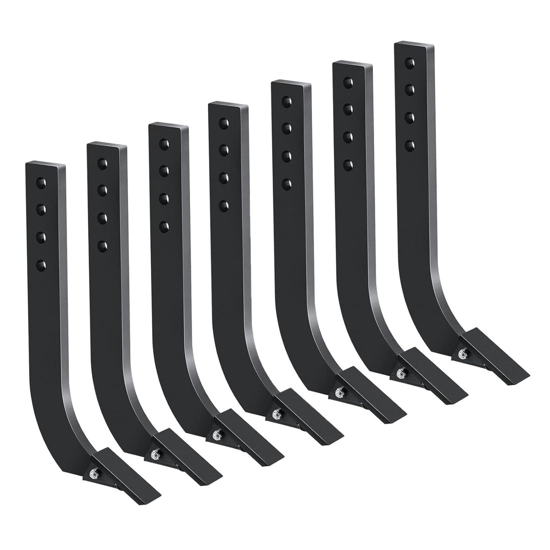 Garvee Lame niveleuse 40,8 cm pour tracteur, 4 dents ripper réglables, acier antirouille, kit 6 pièces pour nivellement et entretien du terrain