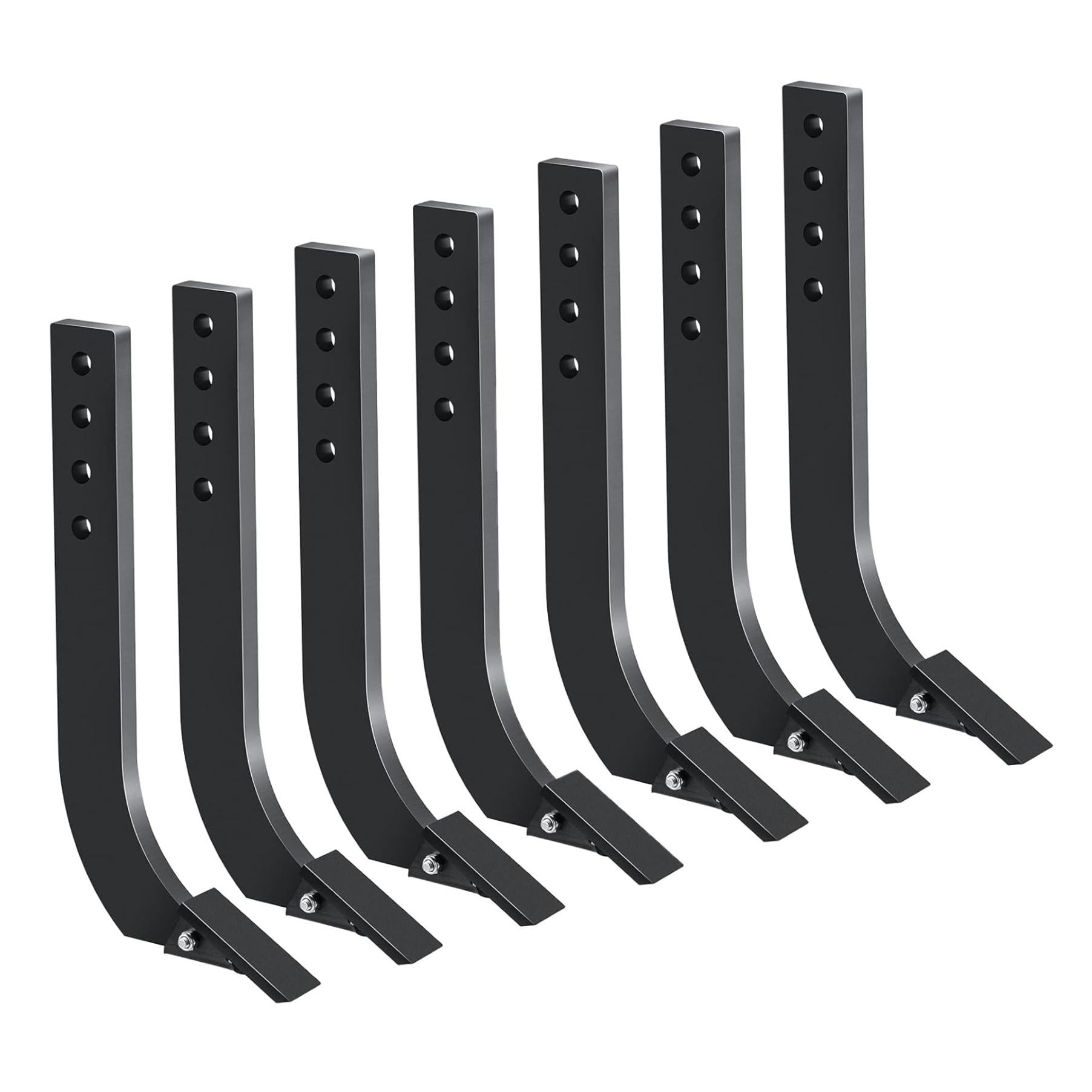 Garvee Lame niveleuse 40,8 cm pour tracteur, 4 dents ripper réglables, acier antirouille, kit 6 pièces pour nivellement et entretien du terrain
